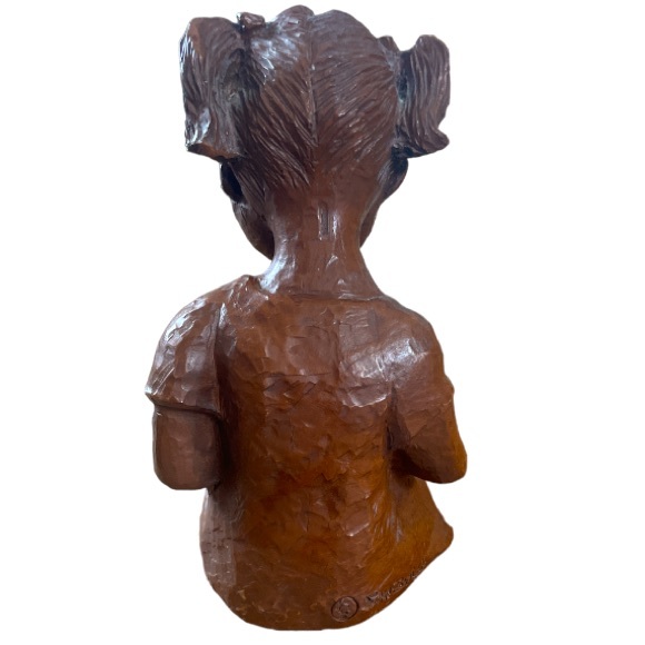 VINTAGE RED MILL MFG.➕Bookend/Figure Girl Reading Book Signed Somerville - Picture 4 of 7